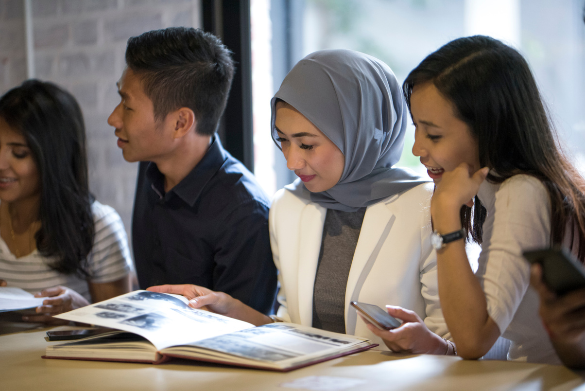 Young malaysian friends